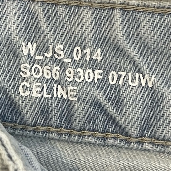 Celine Womens High Rise Flare Jeans Size 26 Light Wash Front Slits - Picture 10 of 11